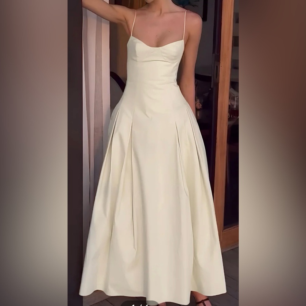 Pleated Cami Long Dress